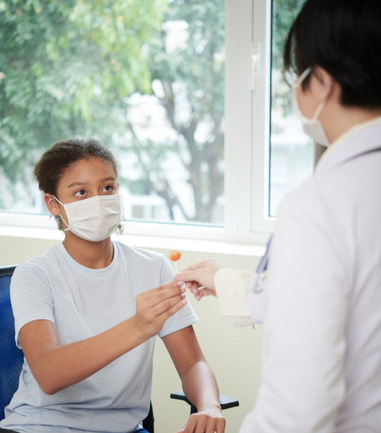 Doctor consulting patient about diagnostic tests
